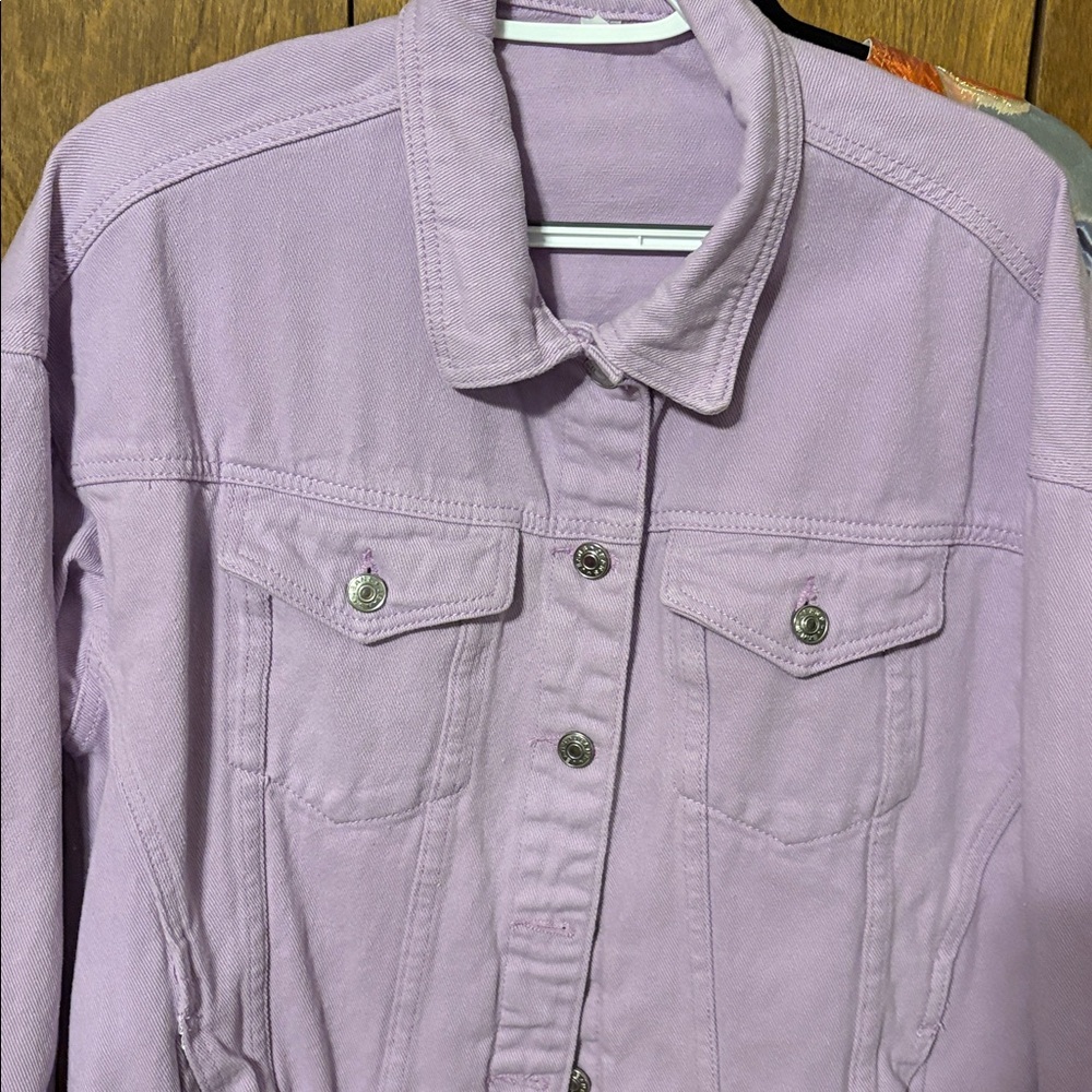 Lavender Denim Jacket - oversized! - so cute in person!